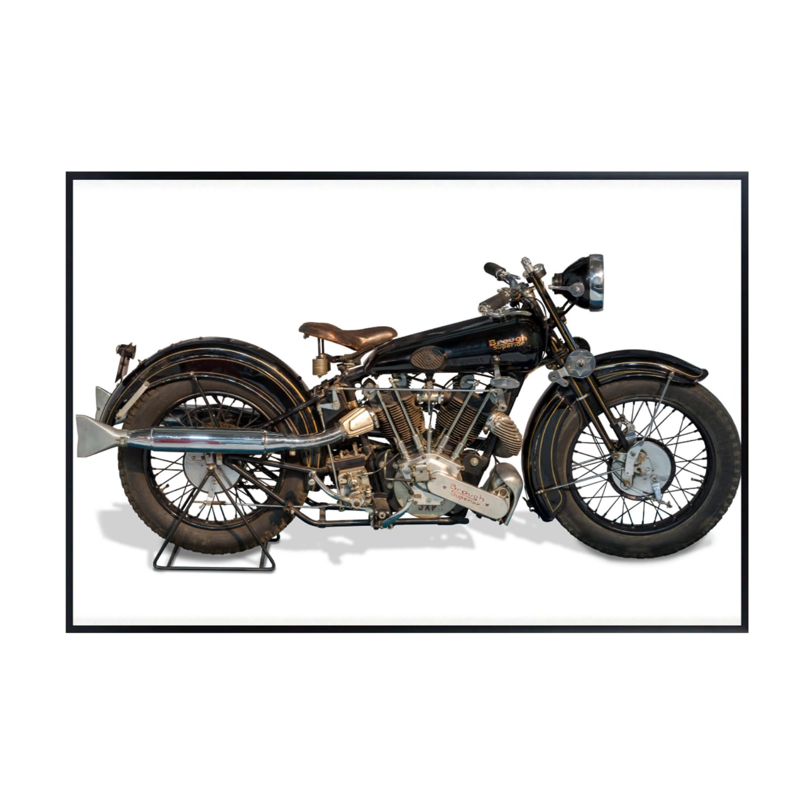 Brough Superior SS100 Poster - Vintage Motorcycle Wall Decor for Garage, Office or Man Caves.