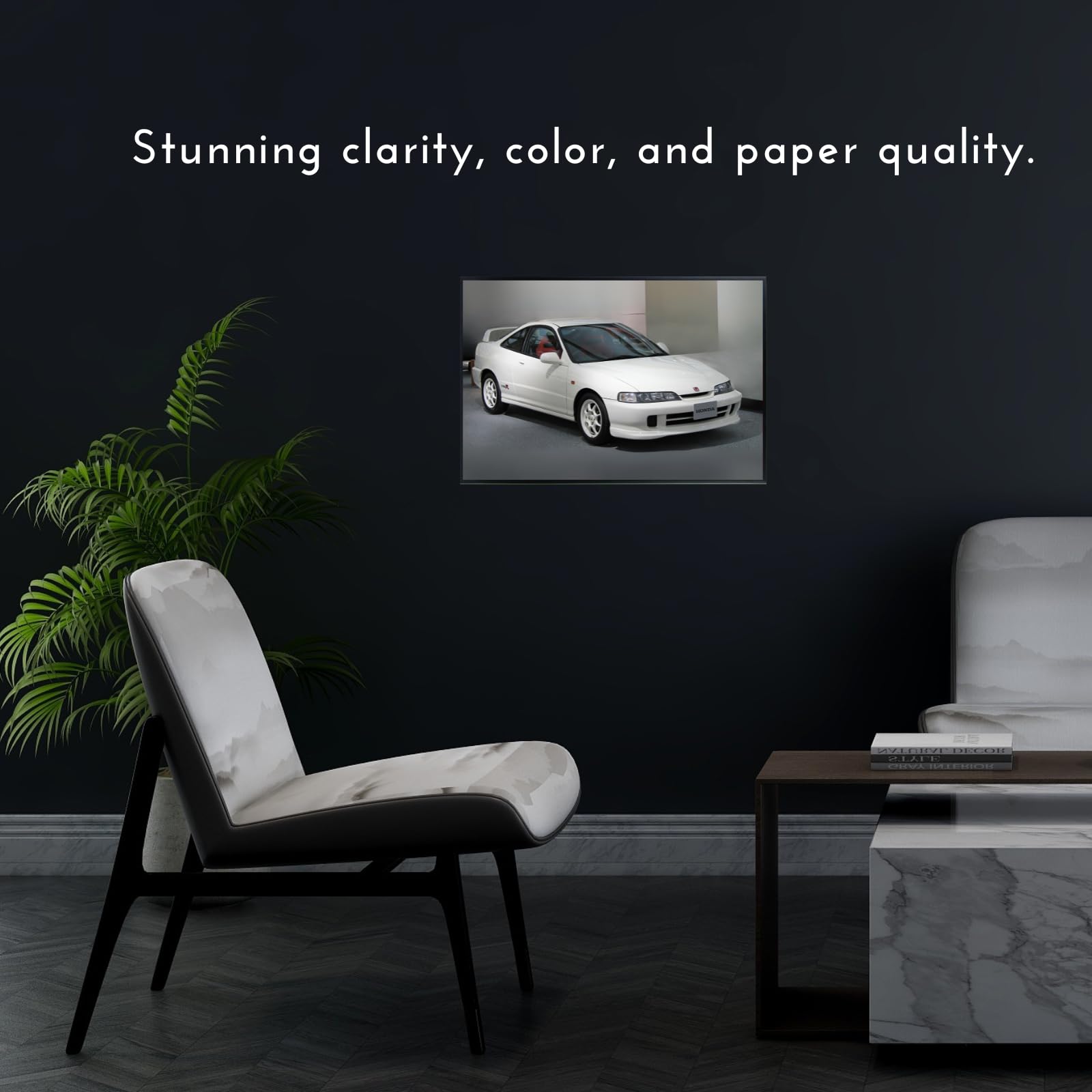 Blessed Posters Acura Integra Type R Poster – Classic Japanese Sports Car Wall Art Print for Garage Bedroom Office Living Room Retro Automotive Decor