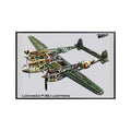 World War II Lockheed P-38 Lightning Poster Aviation Wall Art Airplane Diagram Print Military Aircraft Decor