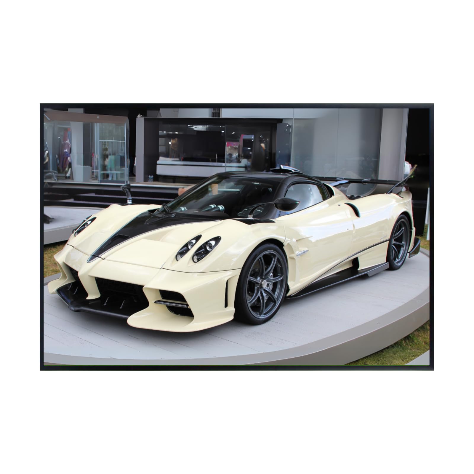 Blessed Posters Pagani Huayra Poster – Exotic Luxury Hypercar Wall Art Print for Garage Office Bedroom Living Room Décor – Automotive Gift