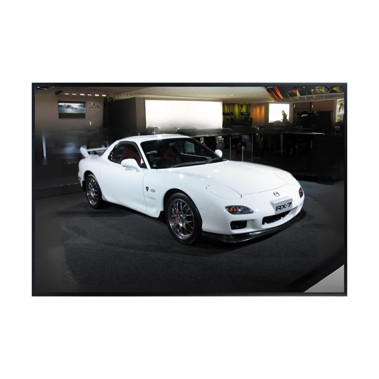 Blessed Posters Mazda RX-7 FD Poster – Retro JDM Sports Car Wall Art for Garage Living Room or Studio – Vintage Rotary Engine Decor