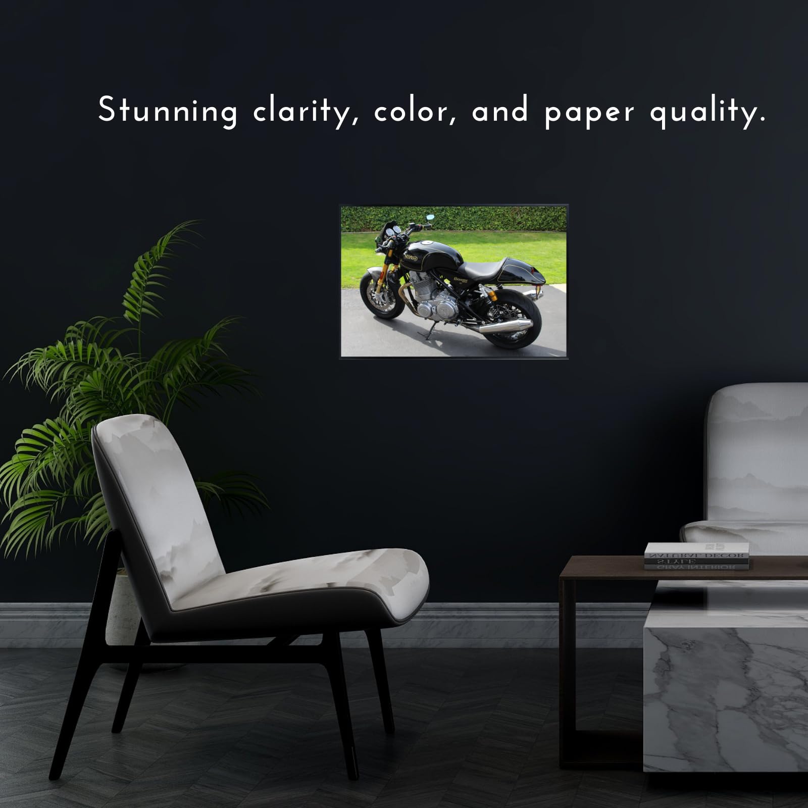 Norton Commando Motorcycle Poster – Vintage Bike Wall Art Print for Garage, Office, or Bedroom Decor
