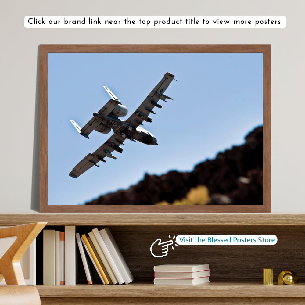 A-10 Thunderbolt Poster Warthog Military Aviation Wall Art Airplane Print Pilot Gift