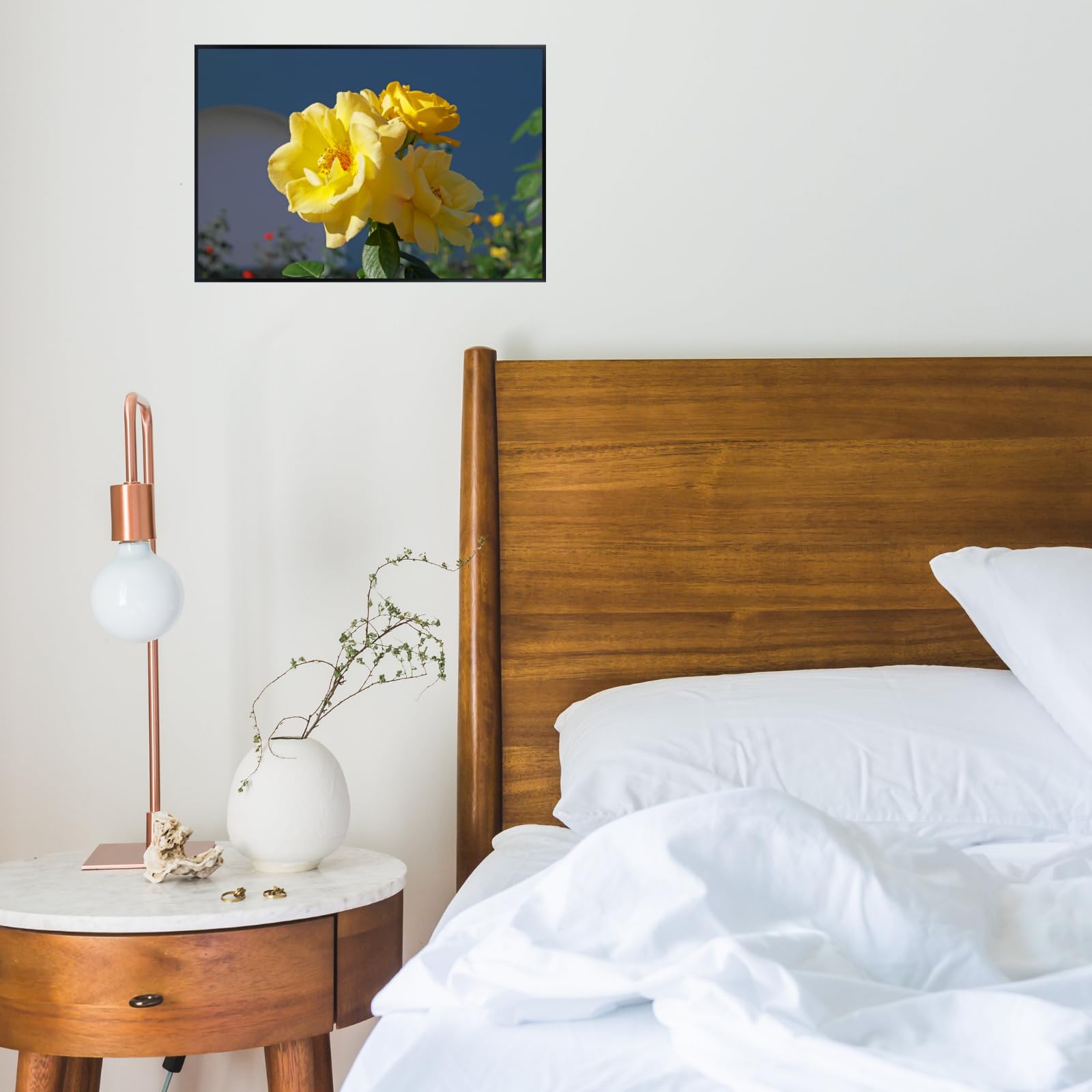 Yellow Rose Poster Botanical Print Floral Wall Art for Living Room Home Decor