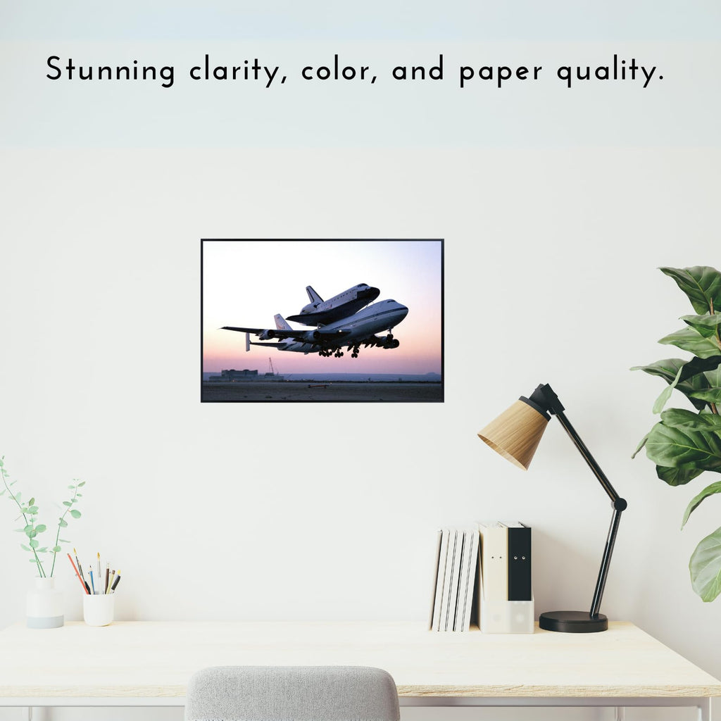 Blessed Posters Shuttle Carrier Aircraft Poster – Galaxy Wall Art Print for Home Office Bedroom Decor – Space Photography Artwork