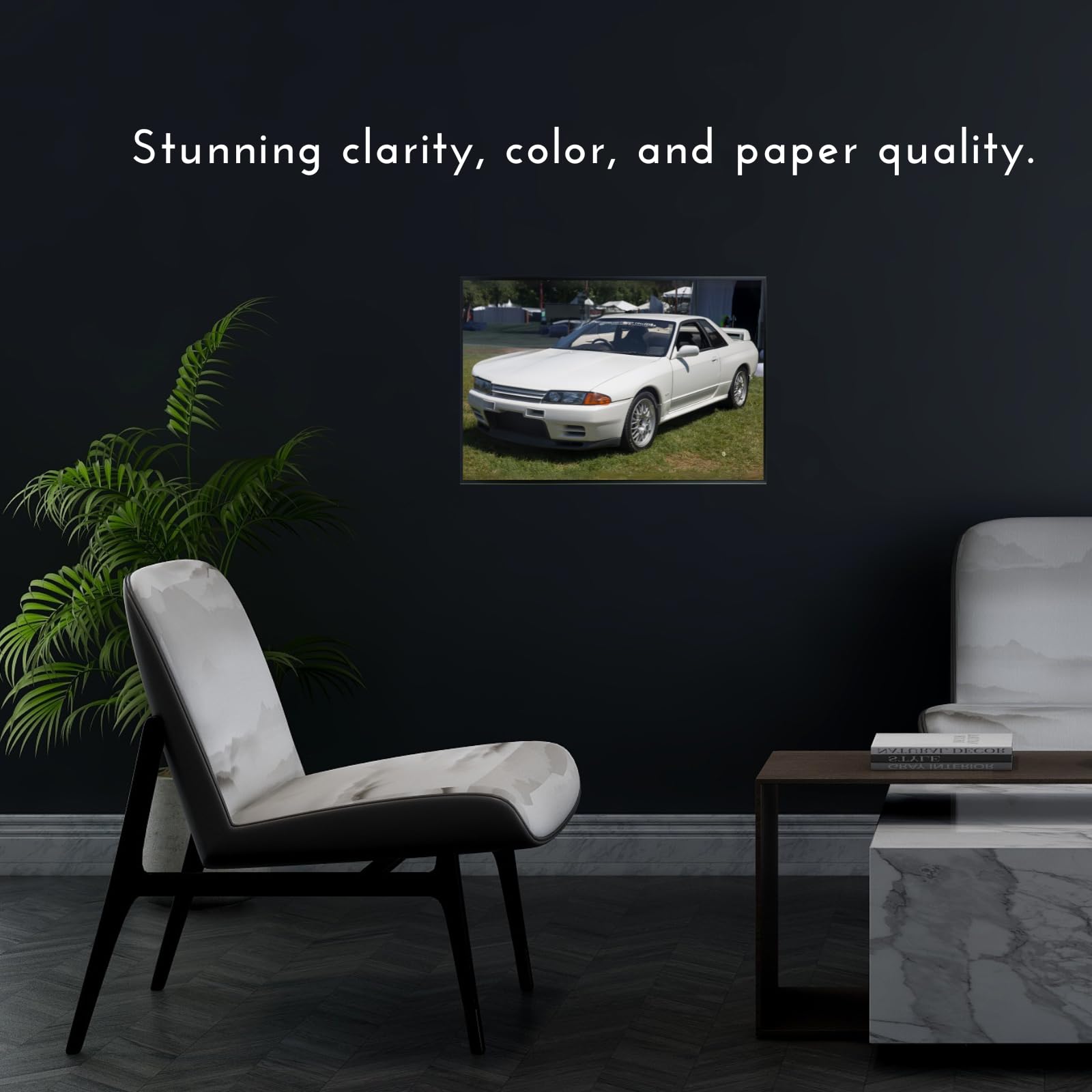 Blessed Posters Skyline R34 Wall Art – JDM Sports Car Poster for Bedroom, Office, or Garage – Iconic Japanese Performance Car Decor – Retro Supercar Print Gift for Car Enthusiasts