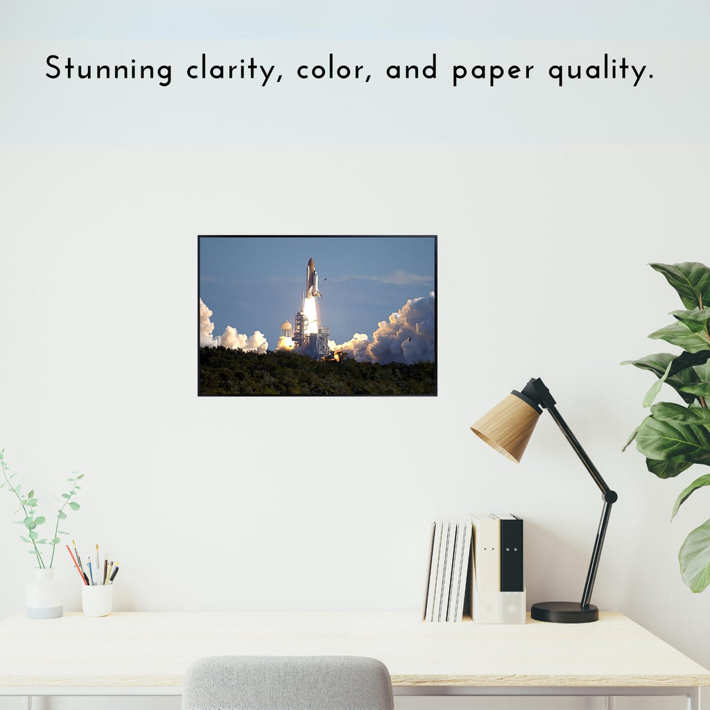 Blessed Posters STS-107 Rocket Launch Wall Art – Space Shuttle Columbia Print – NASA Astronomy Decor for Home Office Bedroom Living Room