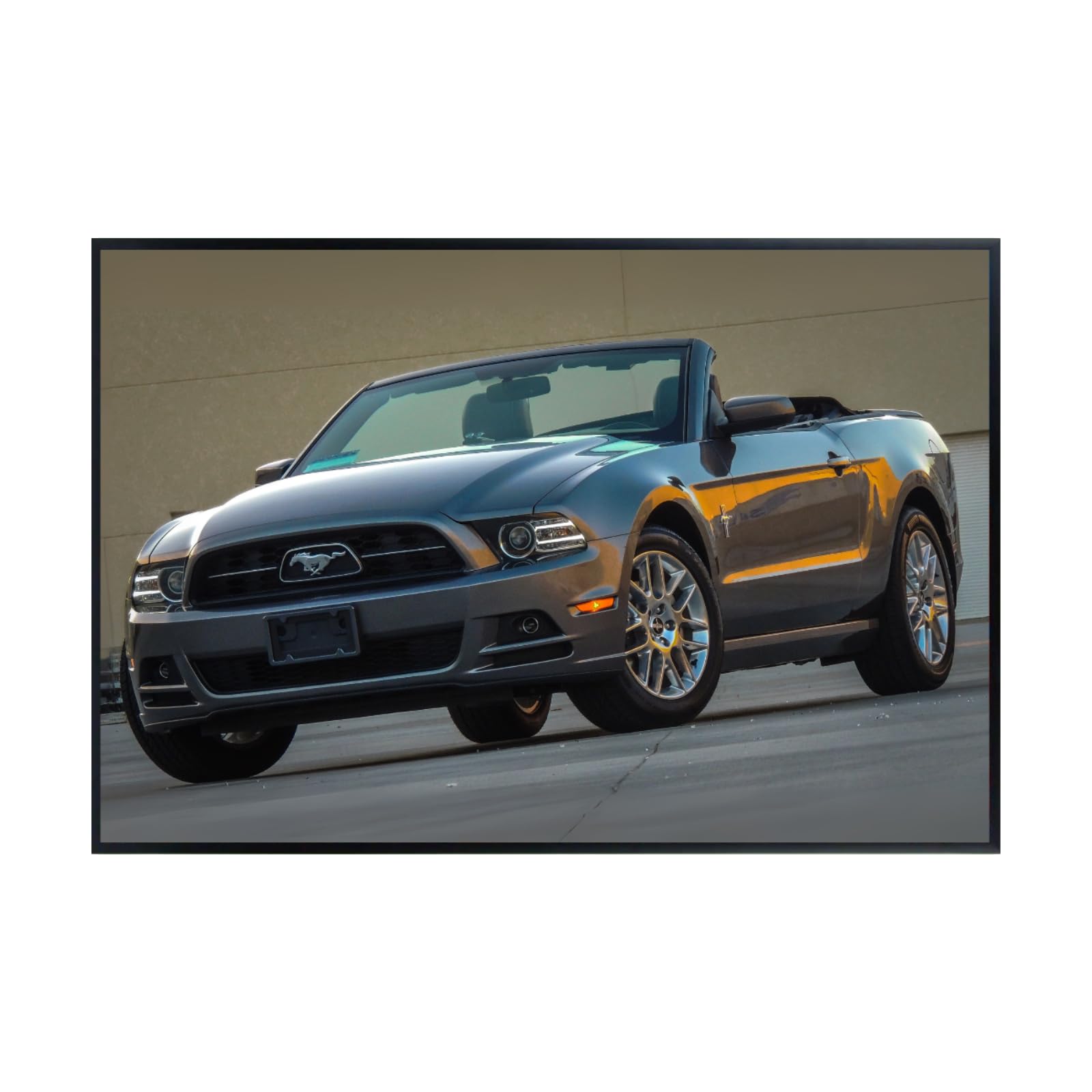 Blessed Posters Ford Mustang Boss 429 Poster – Vintage Muscle Car Wall Art for Garage Office Bedroom Living Room – Bold Automotive Décor Print
