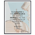 Hebrews 11:1 Bible Verse Wall Art Christian Scripture Poster Print Inspirational Faith Quote Modern Home Decor Gift for Christians