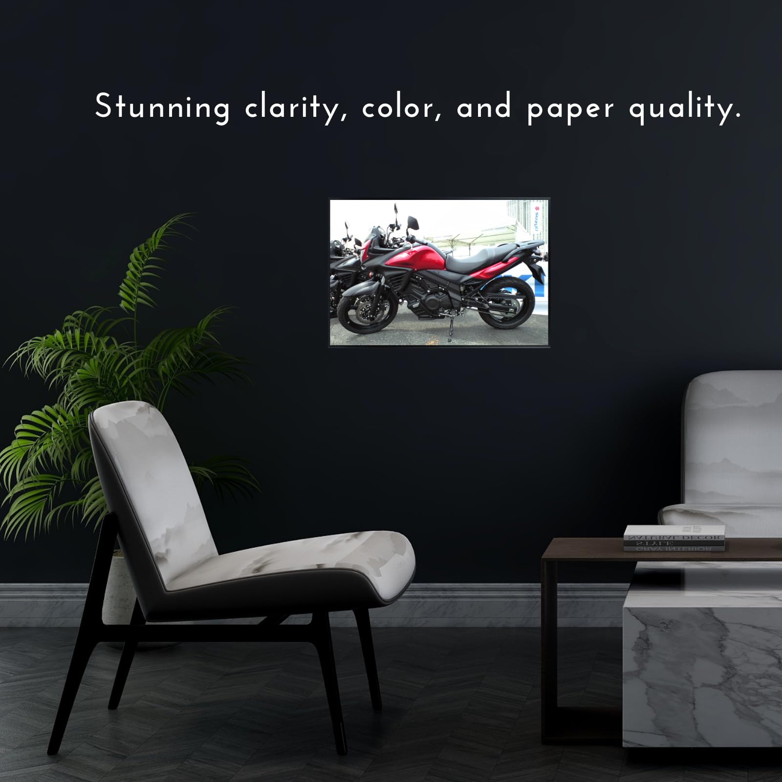 Suzuki V-Strom 650 Motorcycle Poster - Adventure Touring Sportbike Wall Decor for Garage, Living Room or Man Cave