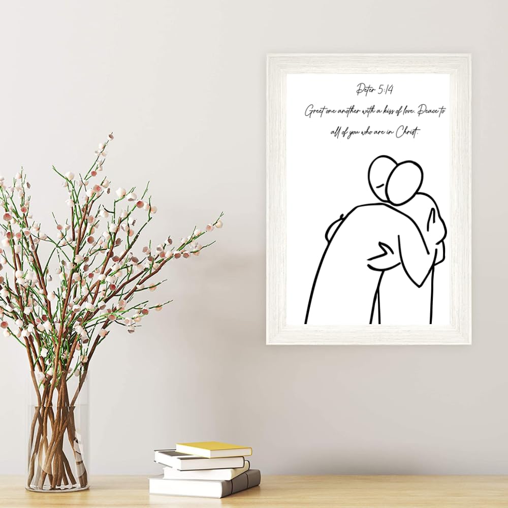 Blessed Wall Art Poster 1 Peter 5:14 Scripture Print Christian Home Decor Religious Gift Inspirational Bible Verse Decoration
