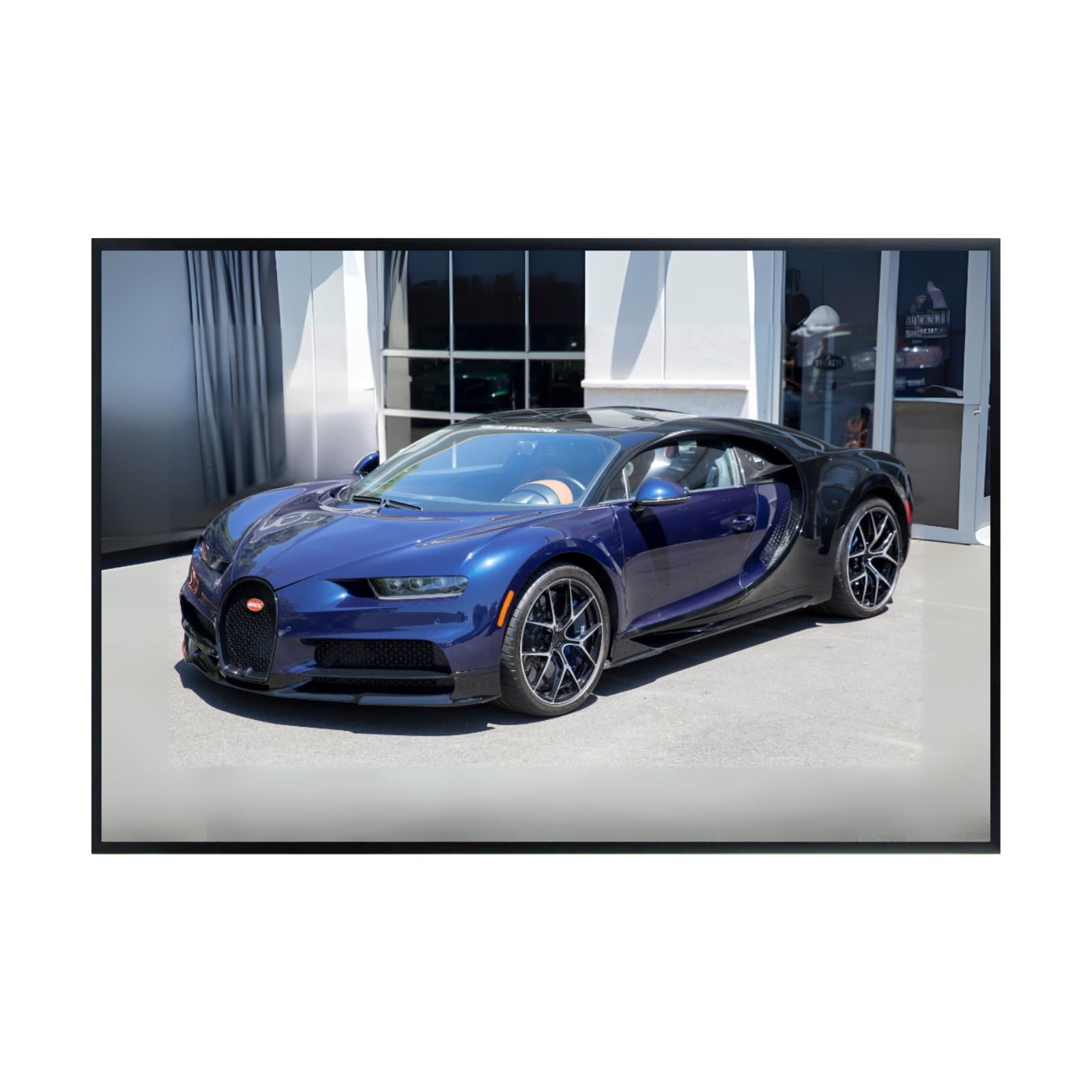 Blessed Posters Bugatti Chiron Poster – Luxury Hypercar Wall Art Print for Garage Office Bedroom Living Room Décor – Exotic Car Gift