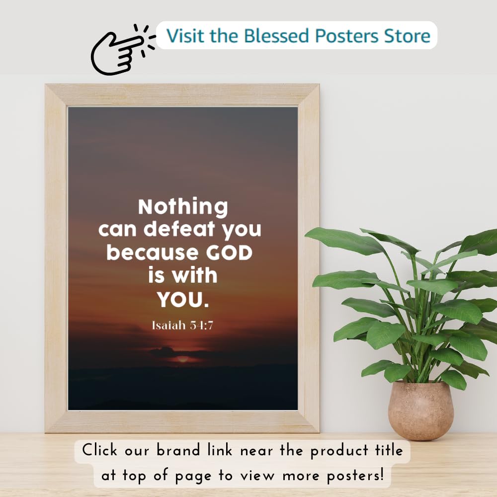 Bible Verse Wall Art Isaiah 54:7 Poster – Inspirational Scripture Print – Christian Home Decor – Religious Gift for Faith and Prayer Room