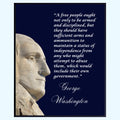 Blessed George Washington Quote Poster Patriotic Wall Art American Home Decor Inspirational Room Decoration