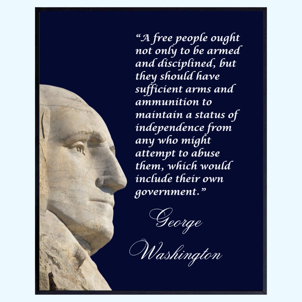 Blessed George Washington Quote Poster Patriotic Wall Art American Home Decor Inspirational Room Decoration