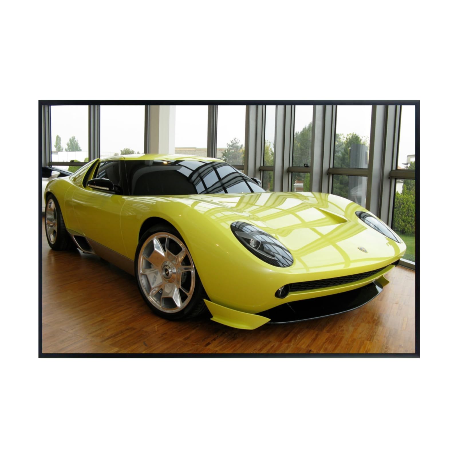 Blessed Posters Lamborghini Miura Poster Luxury Supercar Wall Art Print Garage Office Bedroom Living Room Décor