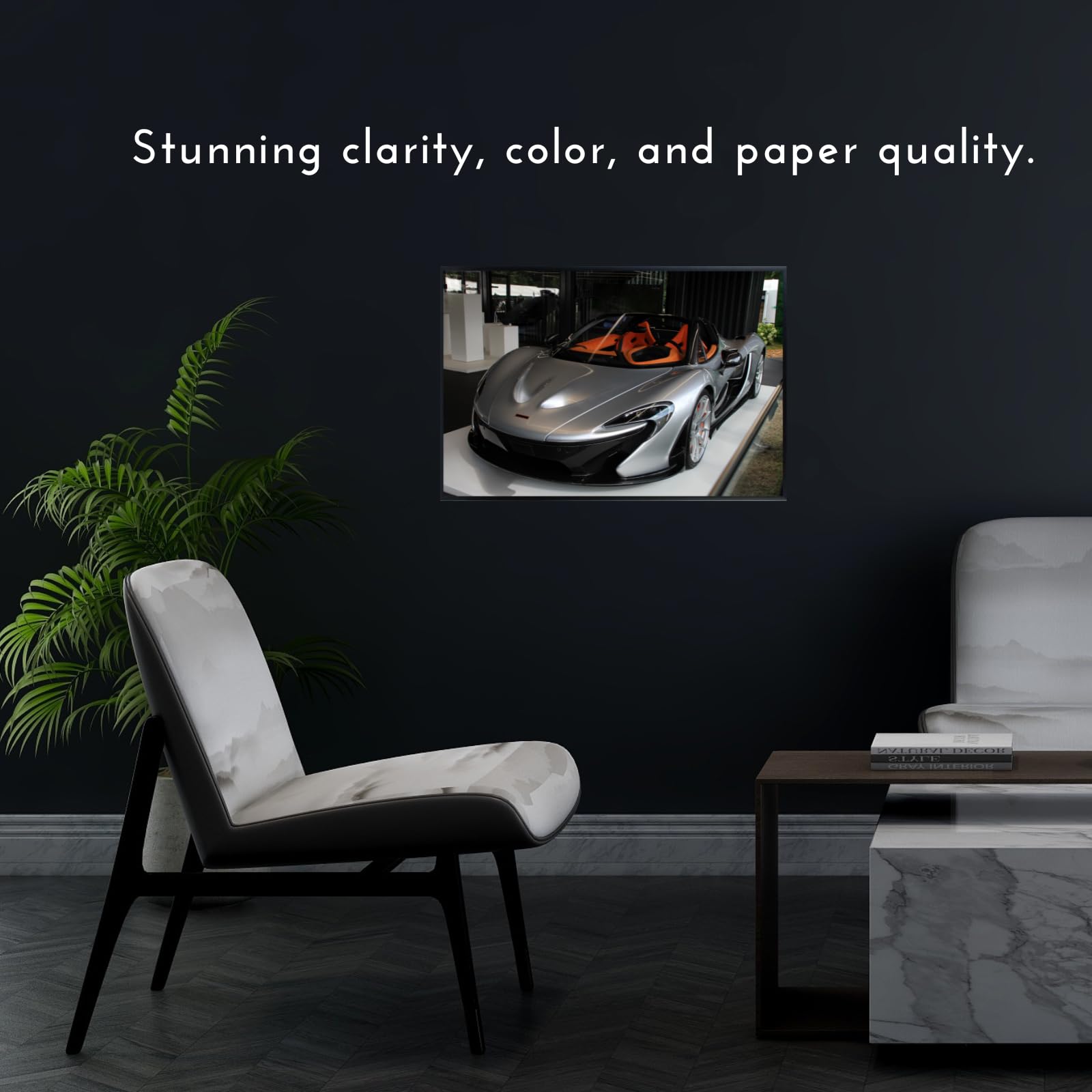 Blessed Posters McLaren P1 Wall Print – Luxury Hypercar Poster for Car Enthusiasts Garage Office Bedroom Décor – Exotic Car Gift