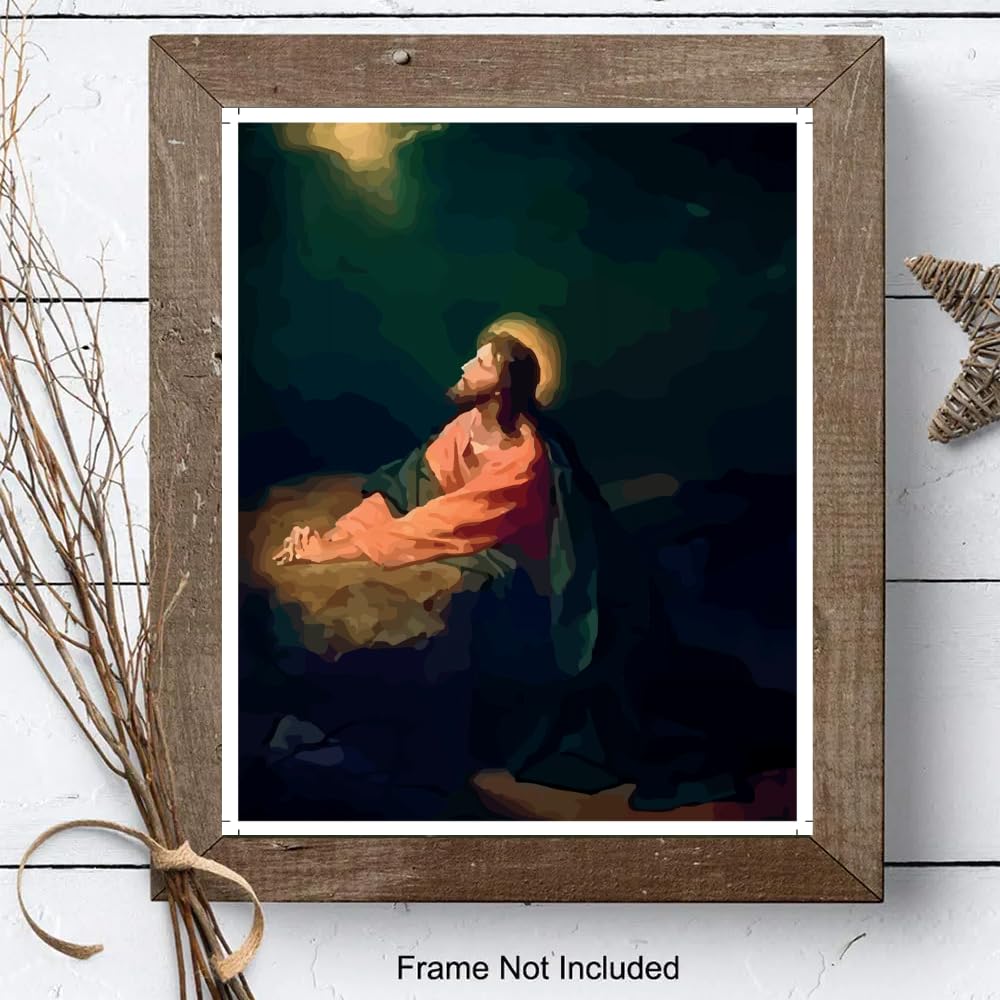 Blessed Posters Jesus God Painting Christian Portrait Religious Wall Art Spiritual Artwork Home Office Decor Gift