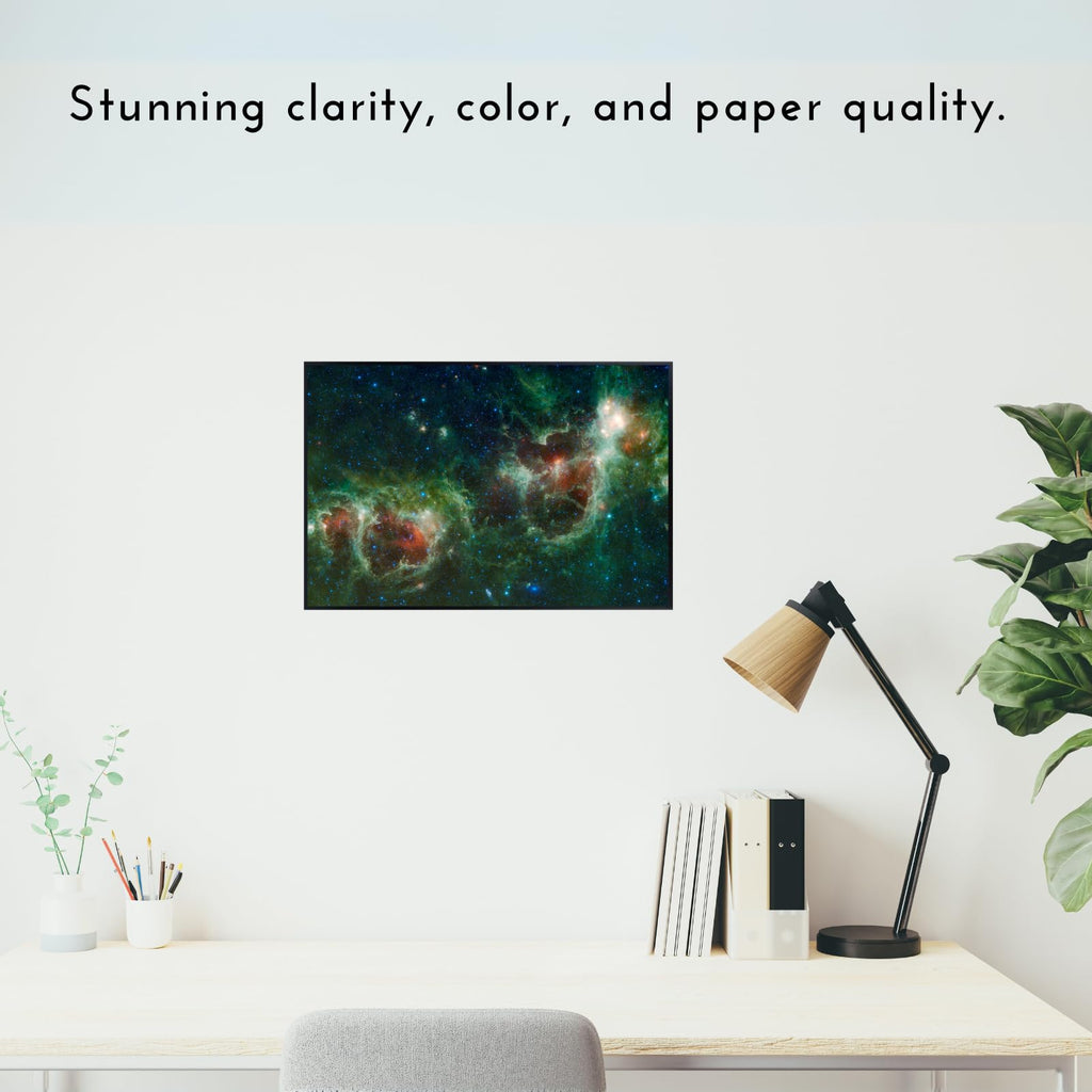 Blessed Posters Heart and Soul Nebula Wall Art Print – Space Galaxy Astronomy Poster – Night Sky Home Decor for Bedroom Living Room Office