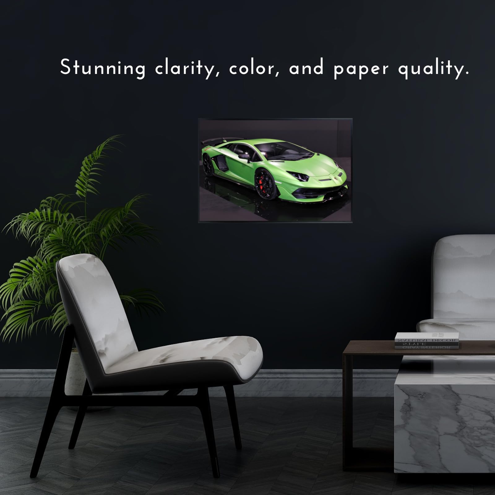 Blessed Posters Lamborghini Aventador SVJ Poster – Luxury Hypercar Wall Art Print for Garage Office Bedroom Living Room Décor – Exotic Supercar Gift