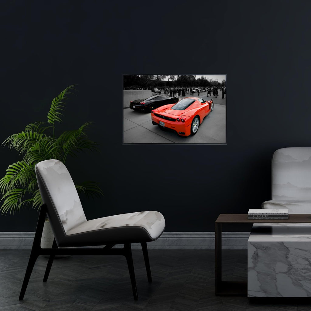 Blessed Posters Ferrari Enzo Wall Art – Exotic Italian Supercar Poster – Luxury Sports Car Print for Garage Office Bedroom Living Room Décor
