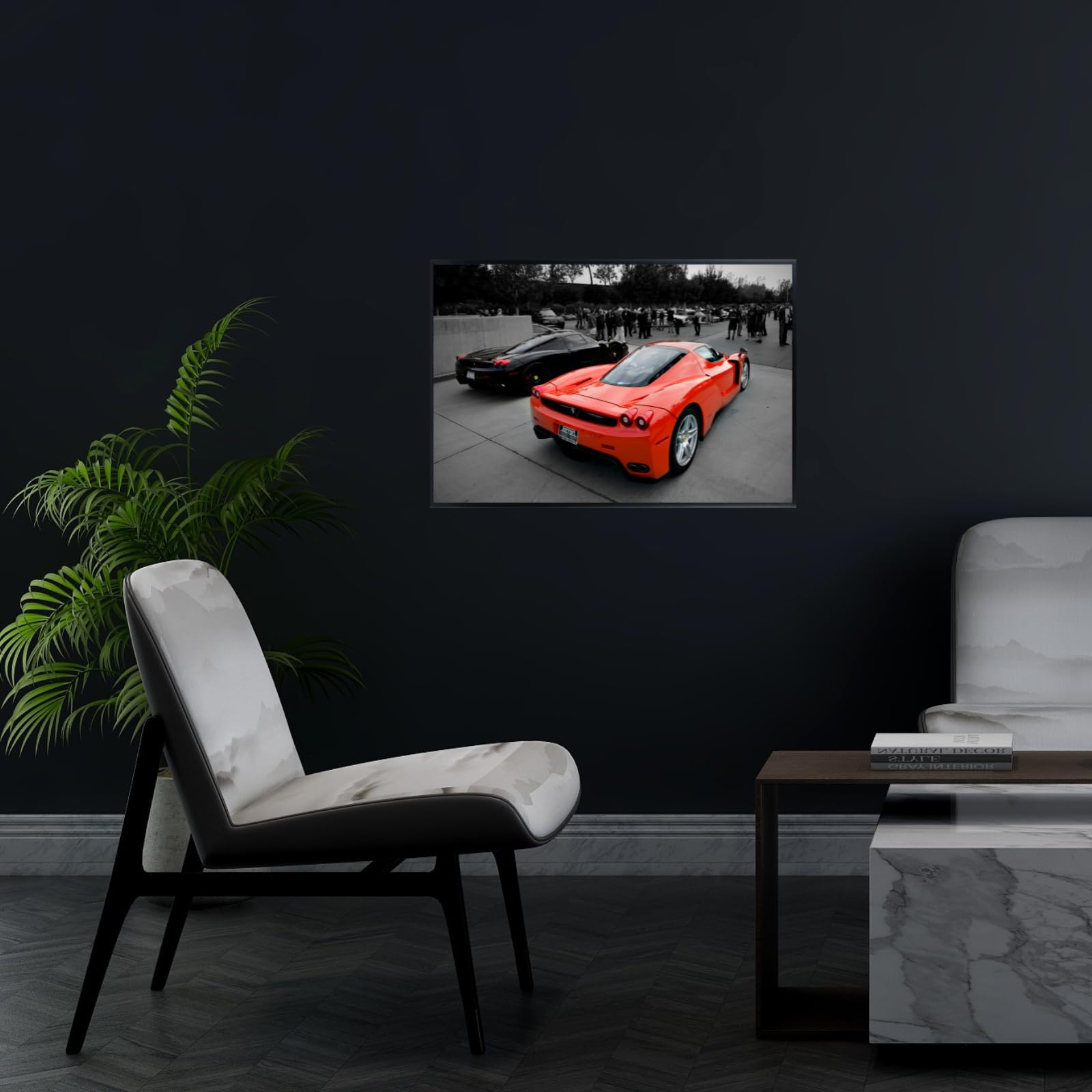 Blessed Posters Ferrari Enzo Wall Art – Exotic Italian Supercar Poster – Luxury Sports Car Print for Garage Office Bedroom Living Room Décor