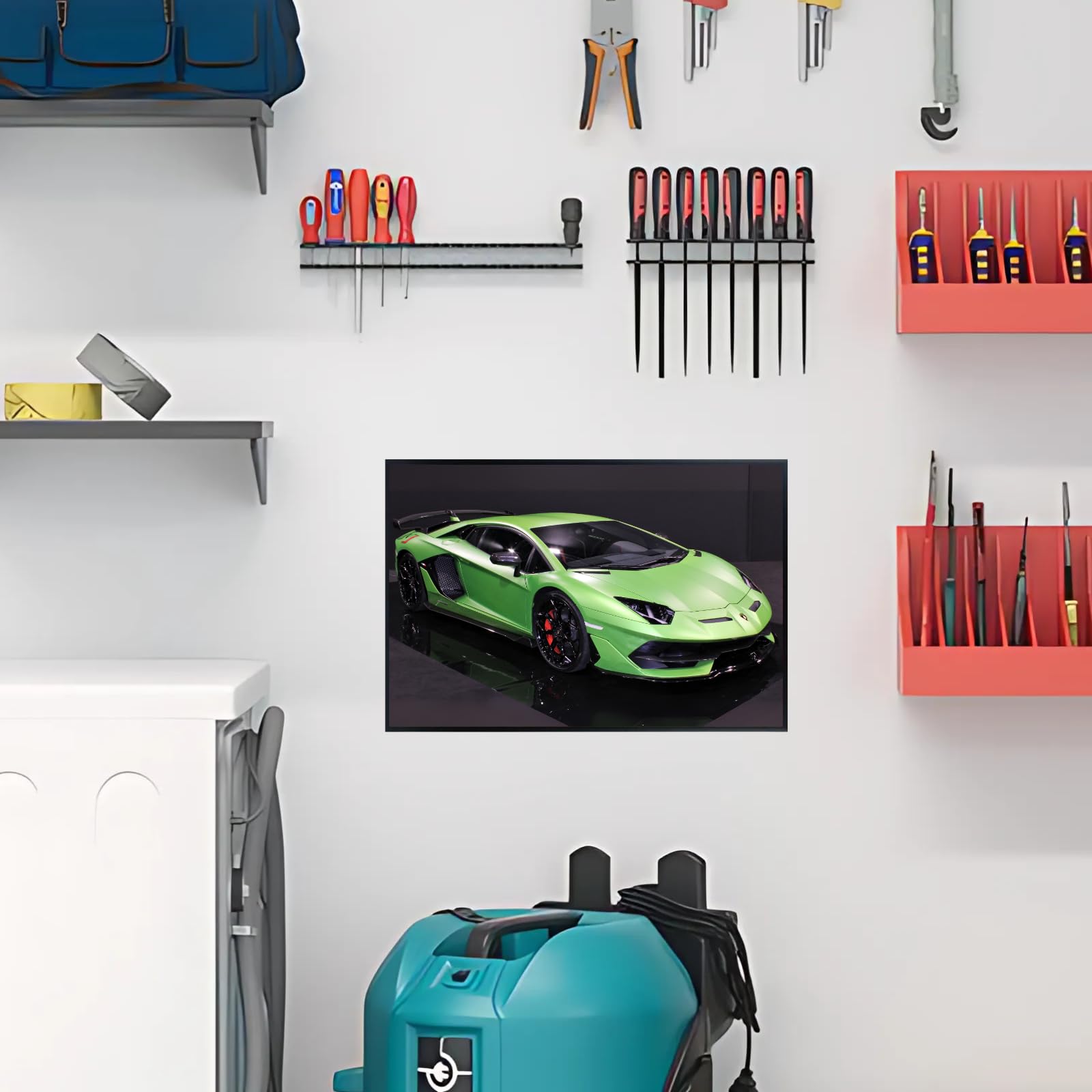 Blessed Posters Lamborghini Aventador SVJ Poster – Luxury Hypercar Wall Art Print for Garage Office Bedroom Living Room Décor – Exotic Supercar Gift