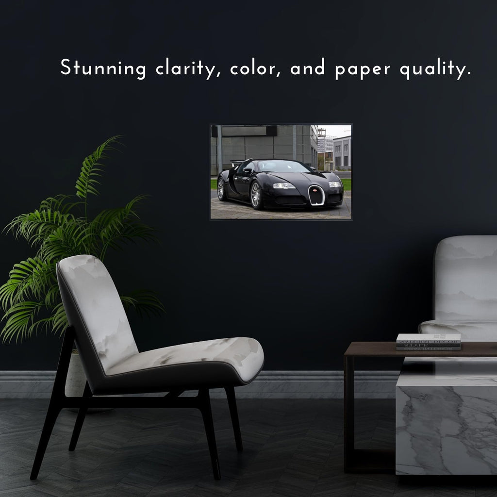 Blessed Posters Bugatti Veyron Poster Exotic Car Wall Art Iconic Supercar Print Garage Office Home Decoration