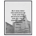 Matthew 6:33 Bible Verse Wall Art Scripture Poster Print Christian Home Decor Inspirational Faith Gifts