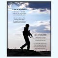 Blessed Posters I Am A Soldier Patriotic American Military Wall Art Inspirational Home Room Decor Gift for Veterans