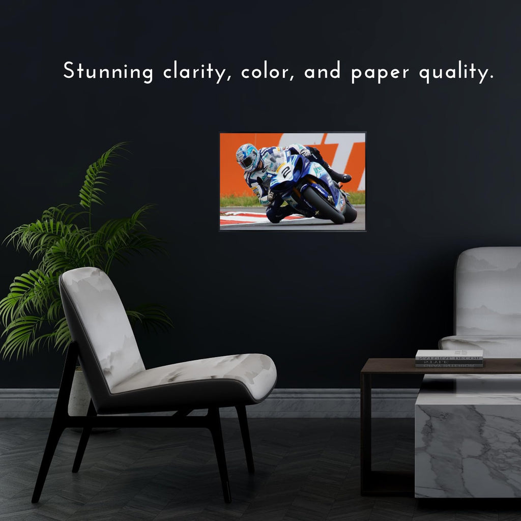 Yamaha R1 Poster – Sport Motor Bike Wall Art for Riders, Office or Garage Decor