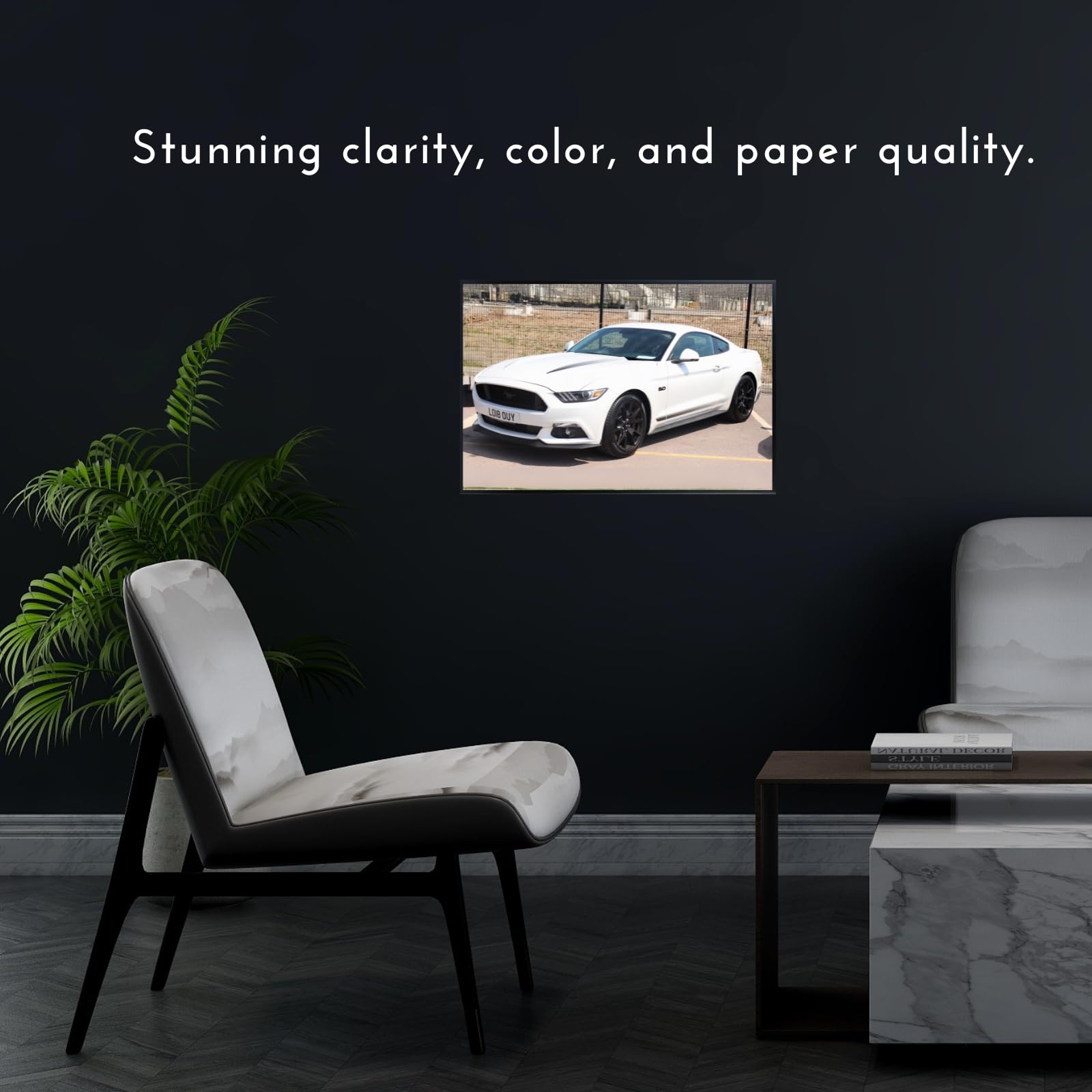 Blessed Posters Ford Mustang Wall Poster – Vintage Muscle Car Artwork for Home Garage Office Bedroom – Timeless Automotive Décor