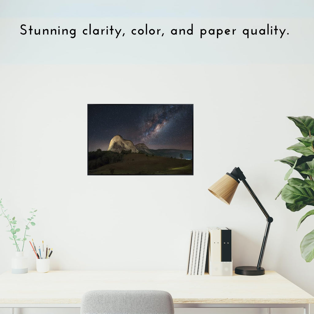 Blessed Posters Milky Way Poster – Galaxy Night Sky Wall Art for Bedroom, Living Room, Office, or Home Decor – Space Photography Print