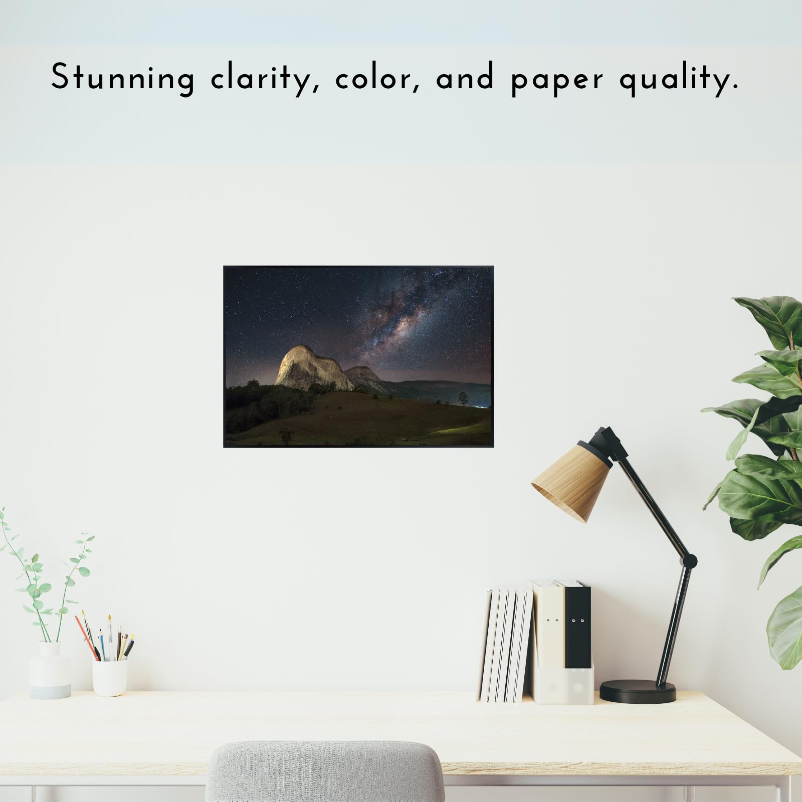 Blessed Posters Milky Way Poster – Galaxy Night Sky Wall Art for Bedroom, Living Room, Office, or Home Decor – Space Photography Print