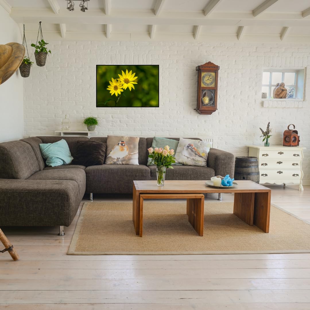 Yellow Daisy Wall Art Poster – Bright Flower Home Decor, Botanical Print for Living Room, Bedroom, Office, Nature Artwork, Modern Aesthetic Poster