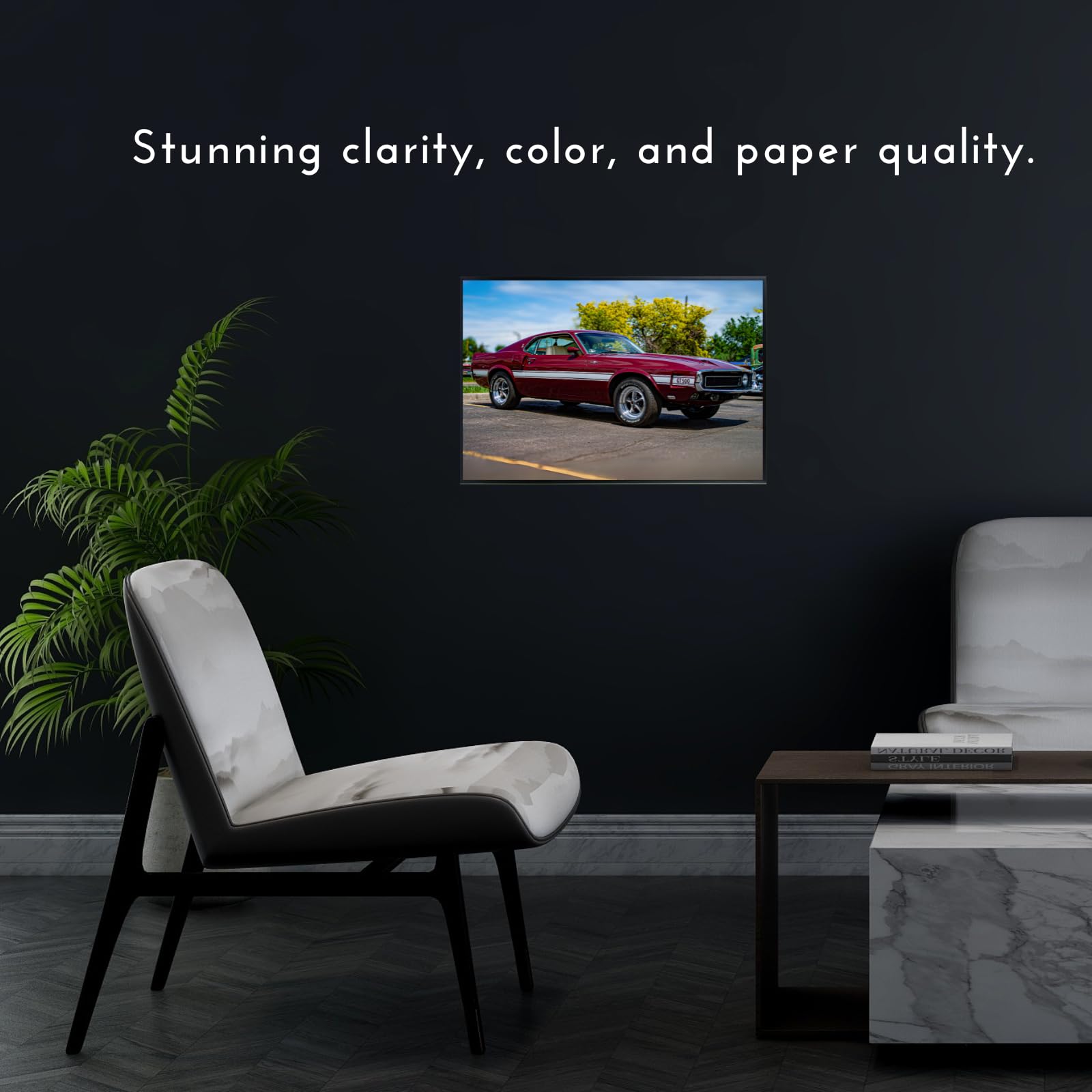 Blessed Posters Shelby GT Poster – Classic Muscle Car Wall Art Print – Retro American Auto Poster for Garage Office Bedroom Living Room Décor