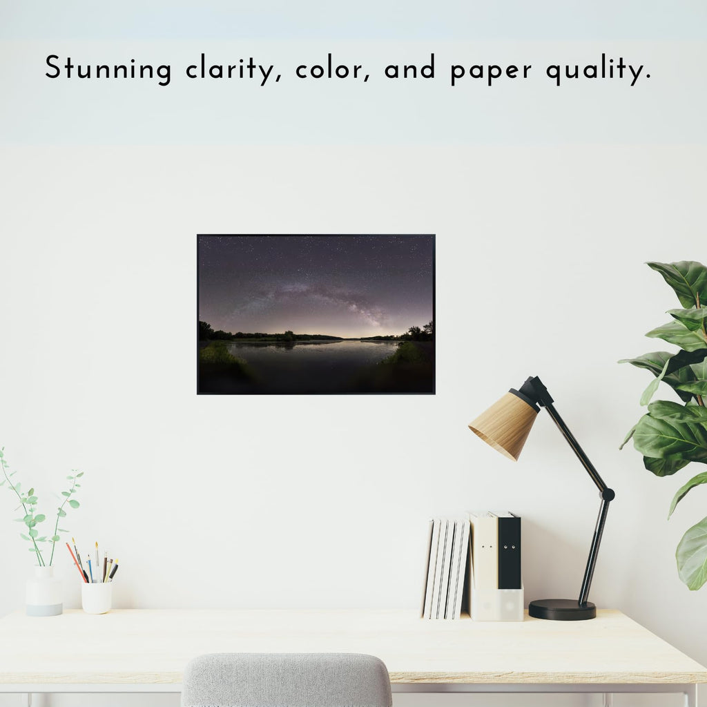 Blessed Posters Milky Way Panorama Wall Art – Galaxy Night Sky Poster for Bedroom, Living Room, Office, or Home Decor – Space Astronomy Photography Print