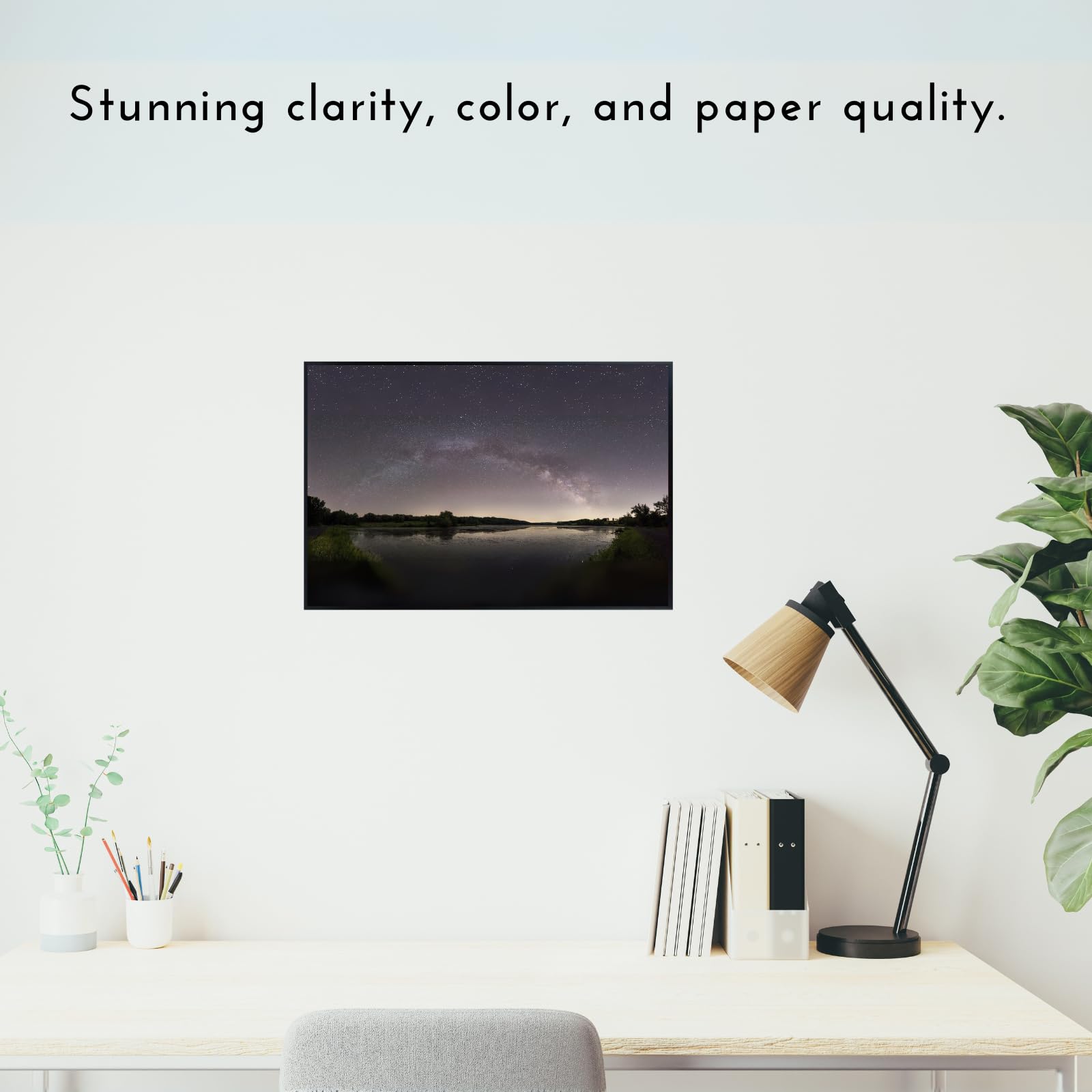 Blessed Posters Milky Way Panorama Wall Art – Galaxy Night Sky Poster for Bedroom, Living Room, Office, or Home Decor – Space Astronomy Photography Print