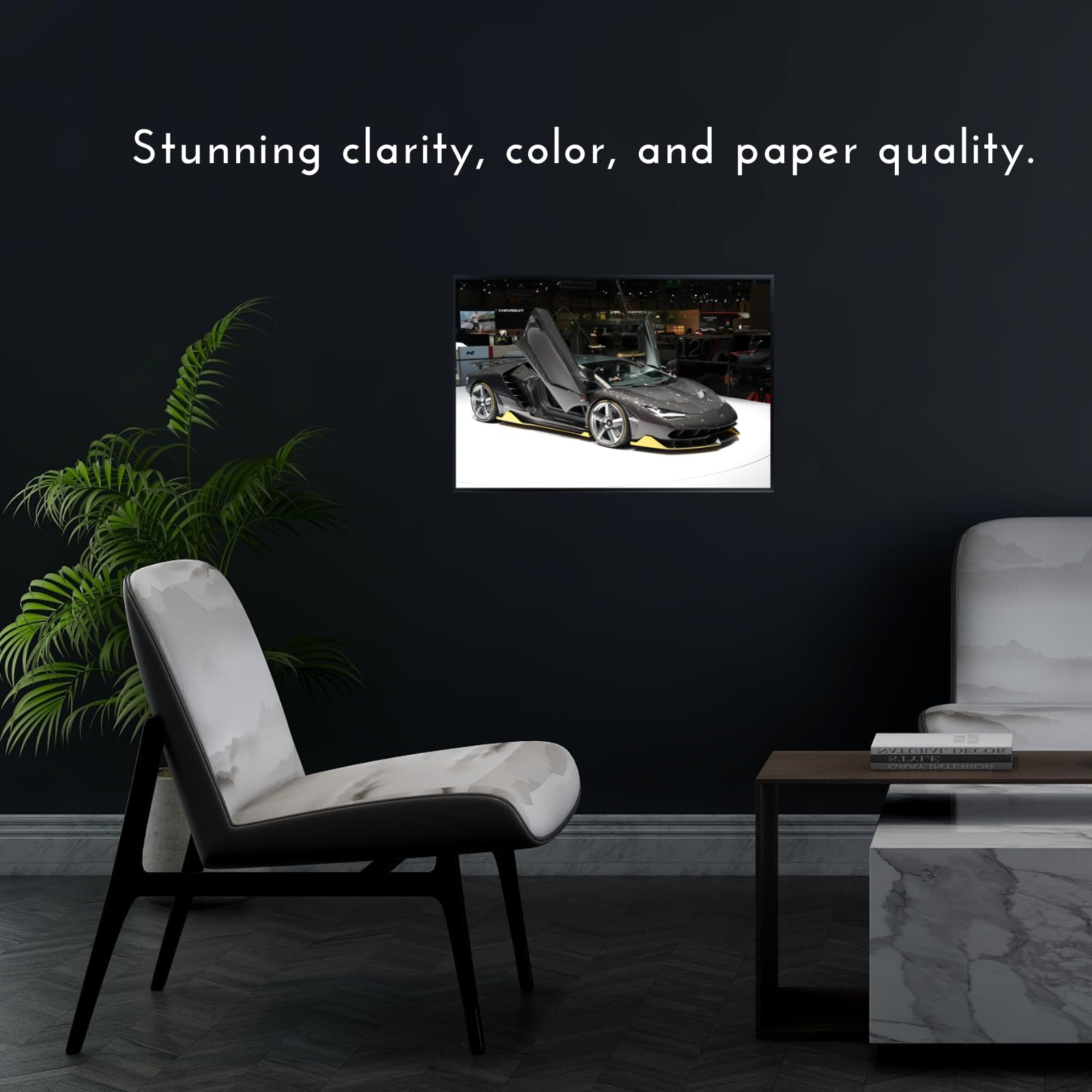 Blessed Posters Lamborghini Aventador SVJ Poster – Luxury Supercar Wall Art Print, Hypercar Artwork for Garage, Office, Bedroom, or Living Room Decor