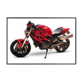 Ducati Monster 696 Street Bike Wall Art Print - Rider Decor for Garage, Office, or Man Cave