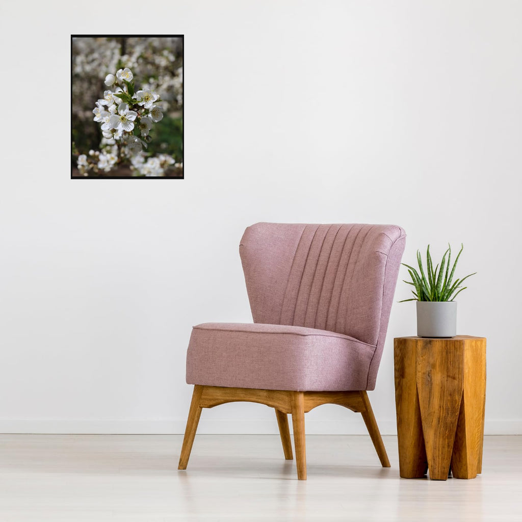 Plum Blossom Wall Art Poster – Botanical Flower Print for Home Decor, Living Room, Bedroom, Office Decoration