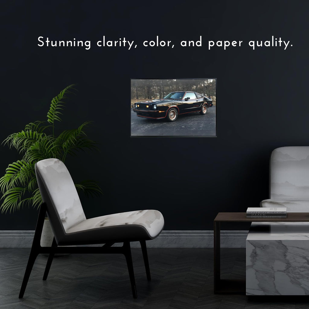 Blessed Posters Ford Mustang Poster – Classic Muscle Car Wall Art for Garage Office Bedroom Living Room – Retro Automotive Décor Print