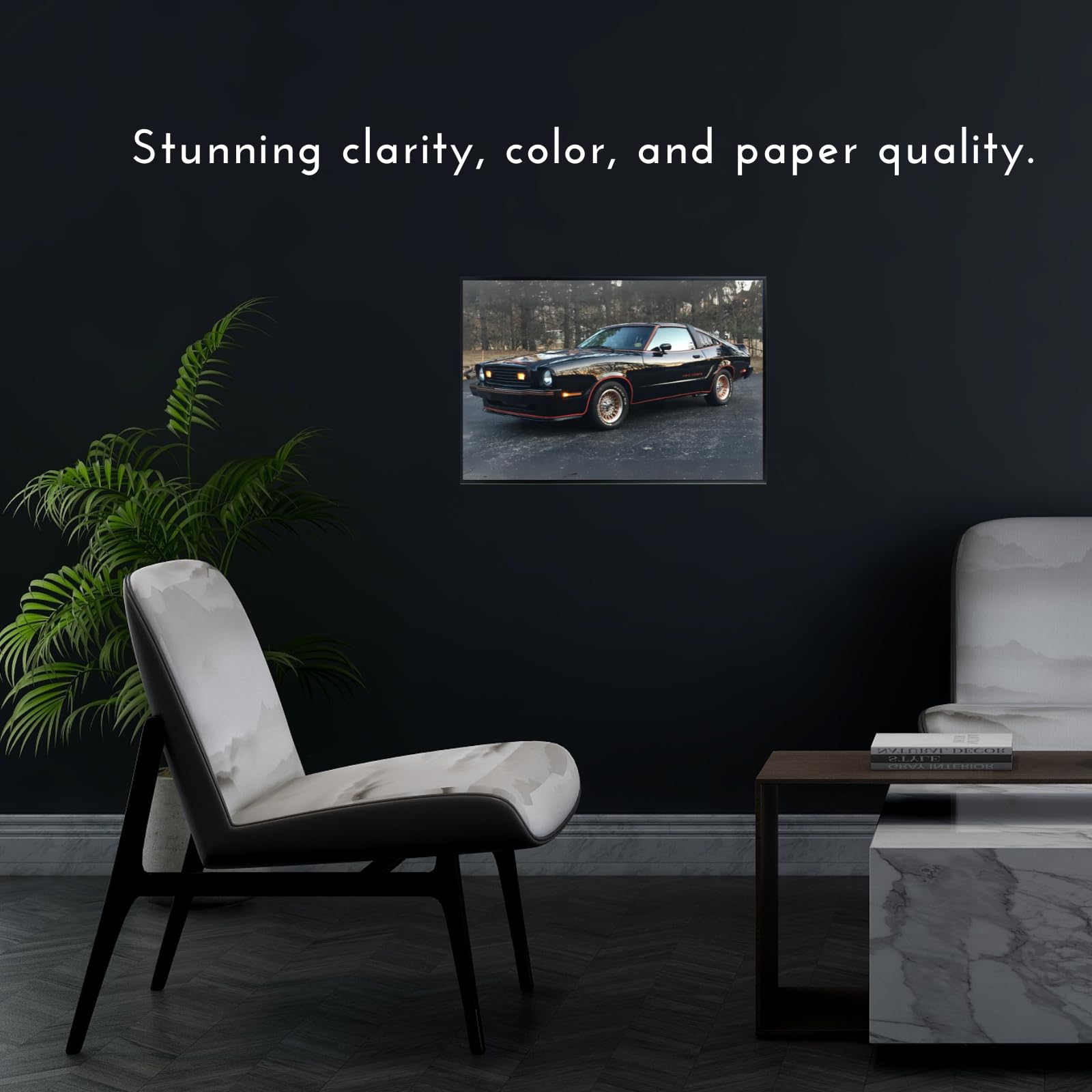 Blessed Posters Ford Mustang Poster – Classic Muscle Car Wall Art for Garage Office Bedroom Living Room – Retro Automotive Décor Print