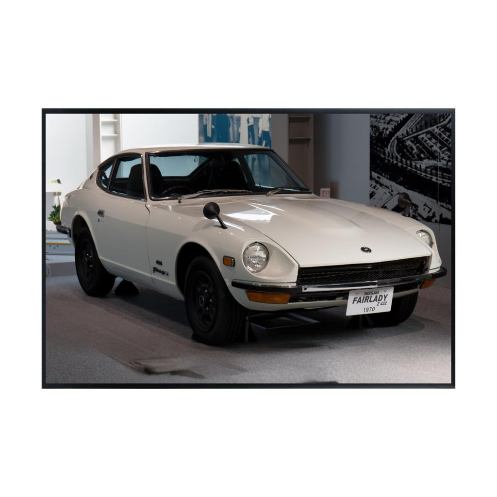 Blessed Posters Datsun 240Z Wall Print – Retro Japanese Coupe Artwork for Home Studio Man Cave – Iconic Collector Auto Decor