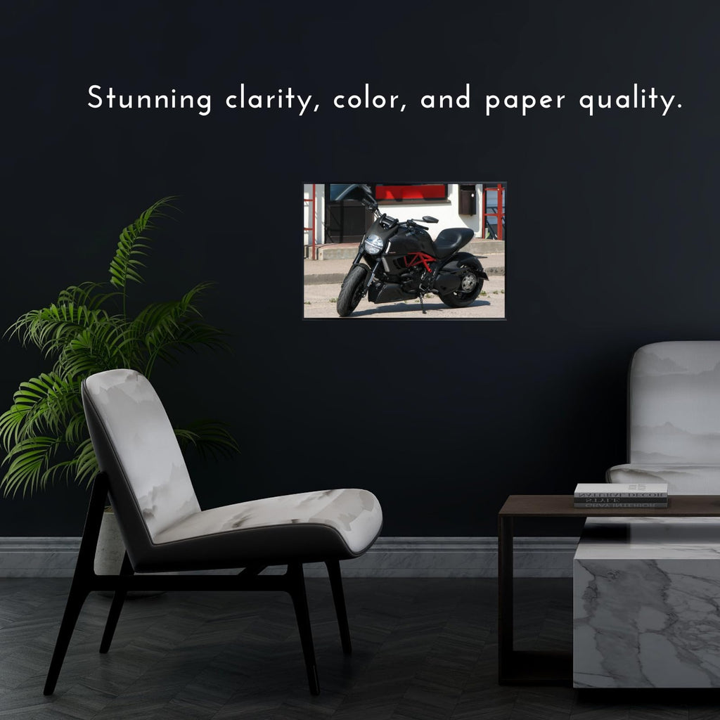 Ducati Diavel Motorcycle Poster - Sport Cruiser Wall Art Print for Garage, Living Room or Office