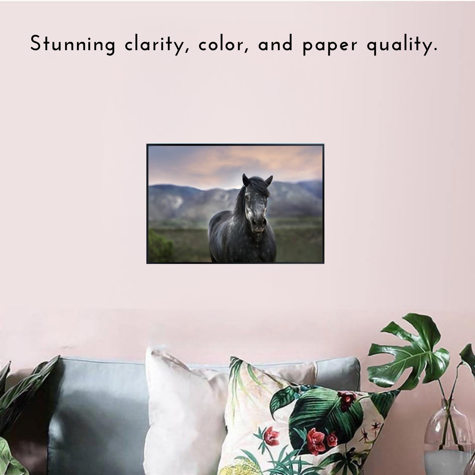 Horse in New Mexico Mountain Poster – Wildlife Wall Art Print for Living Room, Bedroom, Office, or Study Décor