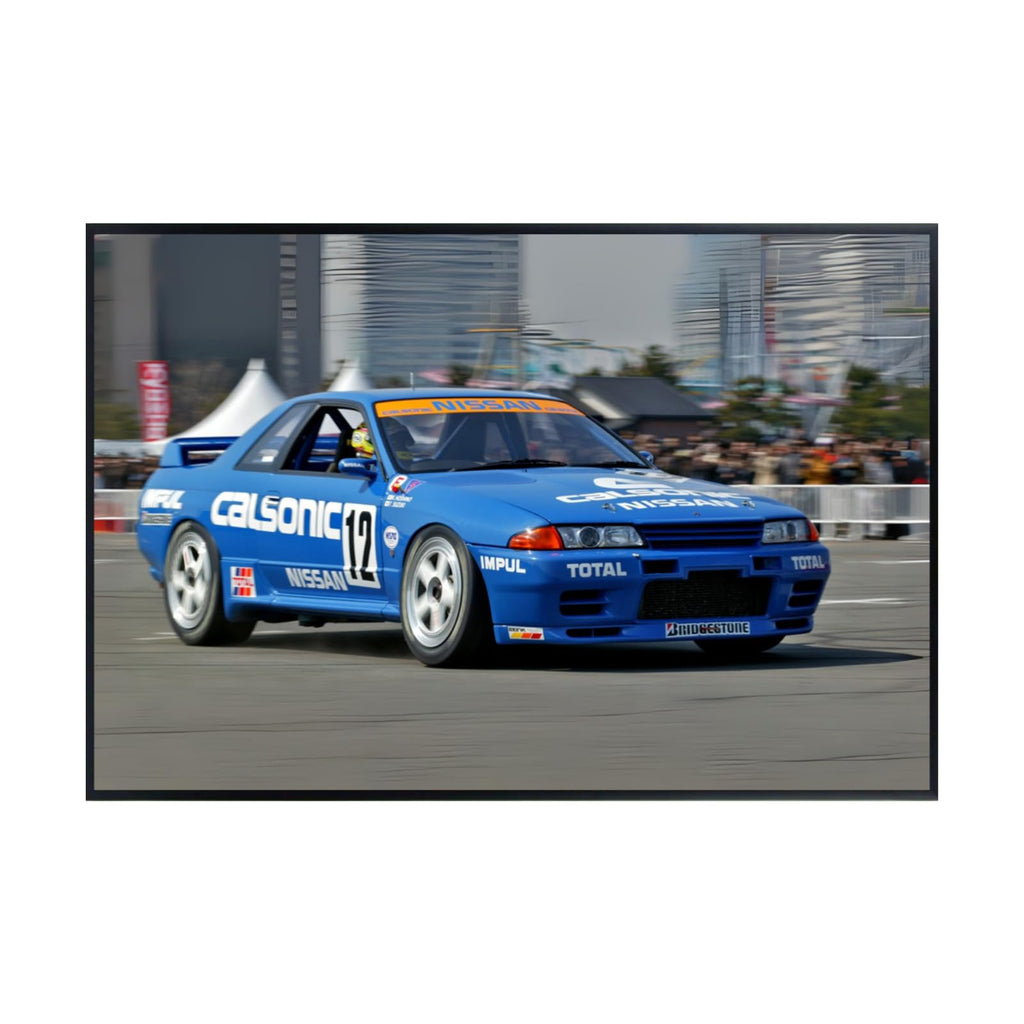 Blessed Posters GT-R Poster – Classic Japanese Sports Car Wall Art for Garage, Lounge, or Workspace – Collector-Grade Auto Decor