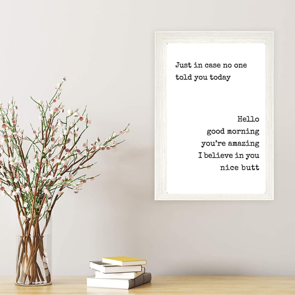 Funny Bathroom Wall Art – Positive Affirmations Poster – Motivational Print for Bedroom or Bathroom Decor – Gift for Women and Girls