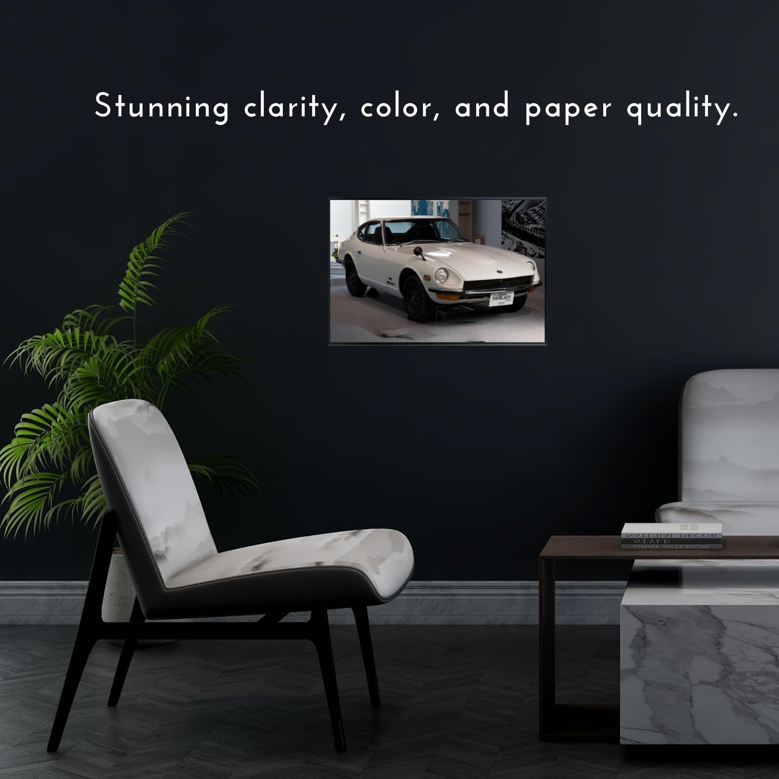 Blessed Posters Datsun 240Z Wall Print – Retro Japanese Coupe Artwork for Home Studio Man Cave – Iconic Collector Auto Decor