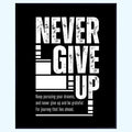 Blessed Posters Never Give Up Motivational Wall Decor Gym and Home Office Decoration Inspirational Wall Art Gift